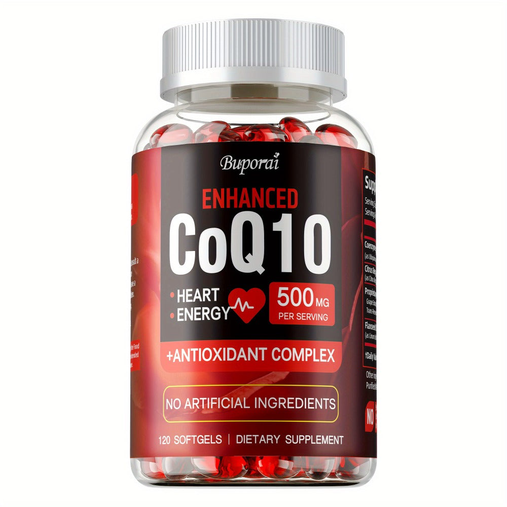 CoQ10 Coenzyme Q10 with Citrus Bergamot 120 Capsules, Heart Health, Brain & Cardiovascular Support