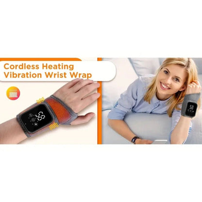 Heated Hand Massager Gloves, Rechargeable Vibrating Wrist & Hand Protector with 3-Speed Heat Control