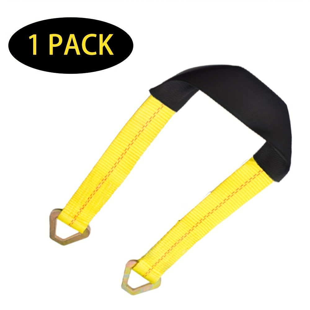 Axle Tie Down Straps 2" x 36" – Heavy Duty Car Tow Straps with D-Rings & Protective Covers for Car, Truck