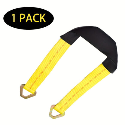 Axle Tie Down Straps 2" x 36" – Heavy Duty Car Tow Straps with D-Rings & Protective Covers for Car, Truck