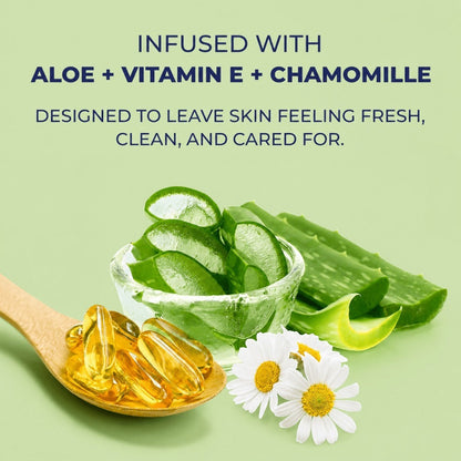 Extra Large Adult Wet Wipes 8x13 Inch 240ct 4 Packs of 60 Aloe Vitamin E Cucumber Scent for Bath Time, Home Spa and Personal Care