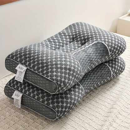 Neck Pillow 2-Pack Orthopedic Contour Support, Removable Zippered Cover, Breathable Fabric, All-Season Cervical Spine