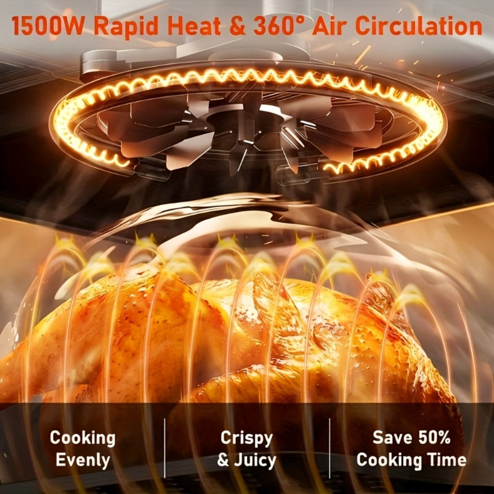 Air Fryer Toaster Oven Combo 15QT Extra Large, 360° Convection, LED Digital Display, Precise Temperature Control