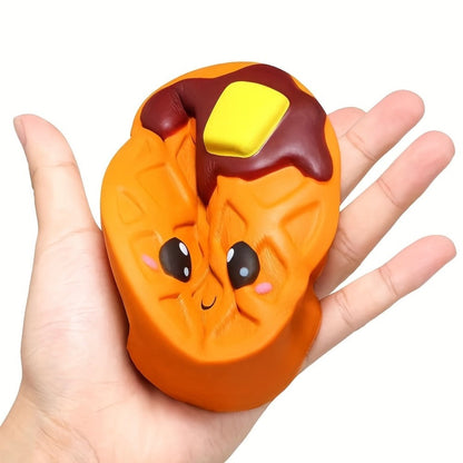 Jumbo Squishy Slow Rising Toy Scented, Giant Chocolate Biscuit Cheese Squishies for Kids, PU Squeeze Stress Sensory Toy