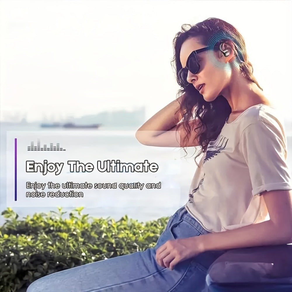 Wireless Earbuds Bluetooth 5.4 with LED Screen Case, Condenser Mic and Auto Pairing in Black