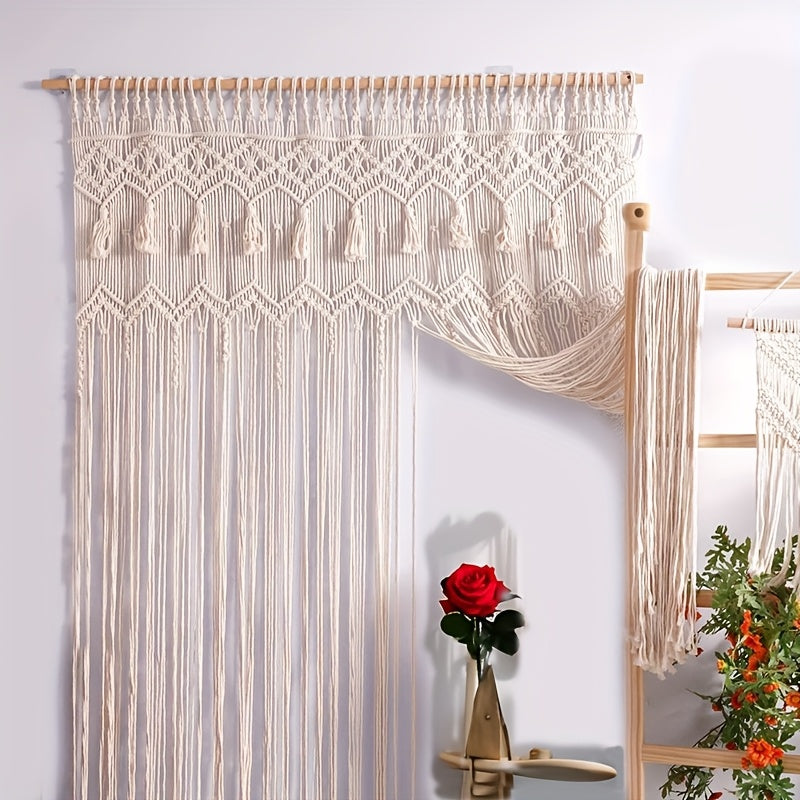 Bohemian Tapestry Wall Hanging – Large Boho Woven Wall Decor with Boho-Chic Patterns, Vertical Macrame Style Tapestry for Bedroom Living