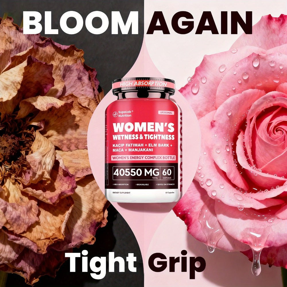 Women's Intimate Wellness Capsules with Kacip Fatimah, Manjakani & Maca Root - Natural Hydration