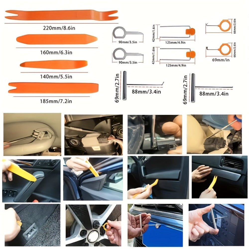 725-Piece Automotive Fastener Clip Kit – Body Push Pin Rivet Assortment for Bumper, Door Trim & Panel Removal Car Disassembly Tool Set