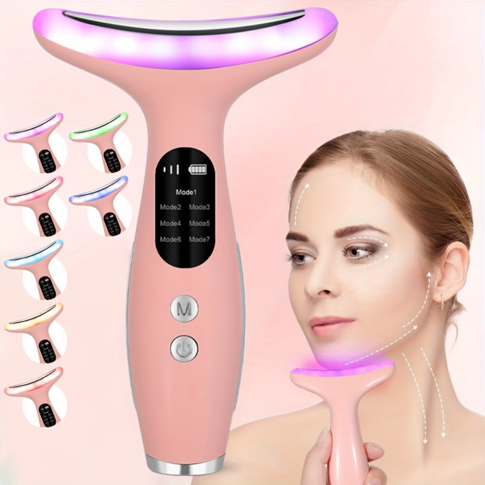 Face & Neck Massager Vibrating Rechargeable USB Device Adjustable Strength Eye Massage Beauty Tool for Women for Home or Salon Spa Use