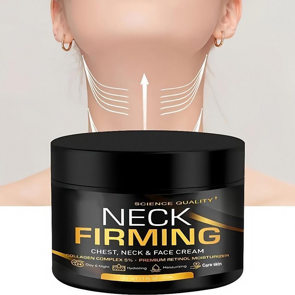 Neck Cream with Retinol Collagen & Hyaluronic Acid 50ml - Day Night Lifting Tightens Crepey Skin on Face Chest & Neck for Women