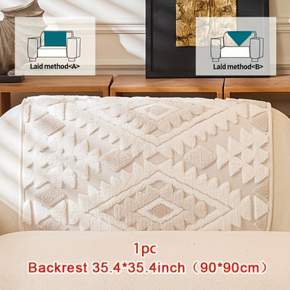 Sofa Cover, Thick Plush Couch Pad with Backing Detail in Three Colors and Seven Seat or Arm Sizes