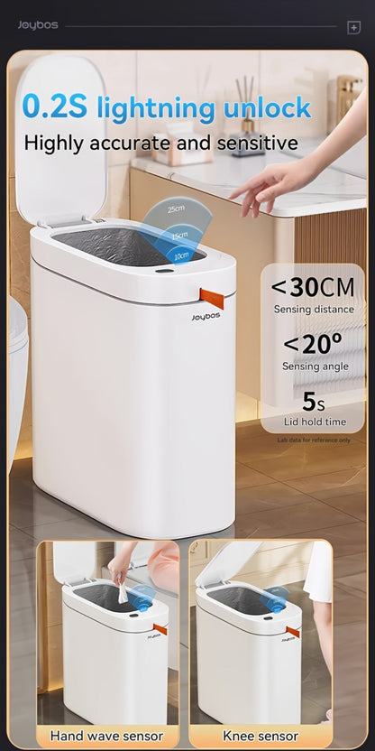 Sensor Trash Can Self-Emptying 3.8 Gallon with Drawstring Bags – Hands Free Infrared Smart for Home Cooking, Dining and Outdoor Meals