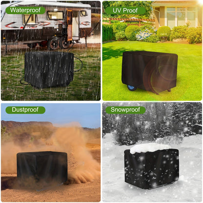 Generator Cover, Oxford Cloth Portable Generator Protector with Elastic Drawstring, UV & Rain Protection