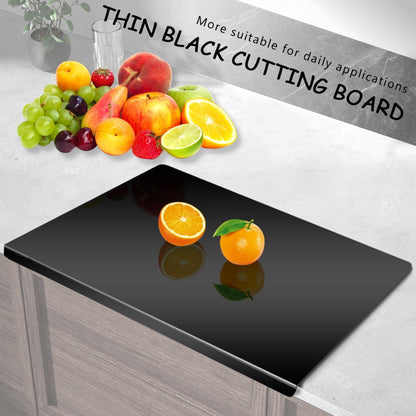 Cutting Board Acrylic Counter-Lip Surface in Black or Clear, Two Sizes and Standard or Thickened Options