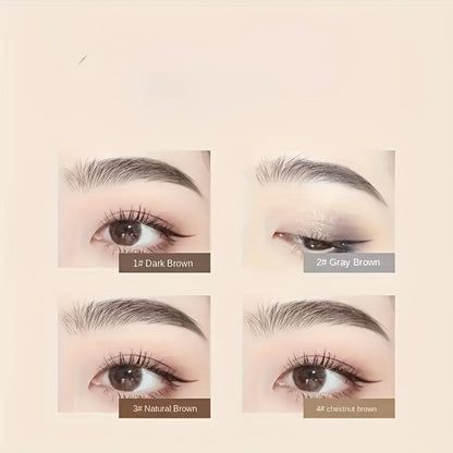 Microblading Effect Brow Pencil 4-Pack with Eyeliner, Waterproof Smudge-Proof Dual-Ended Eyebrow Pen with Spoolie Brush