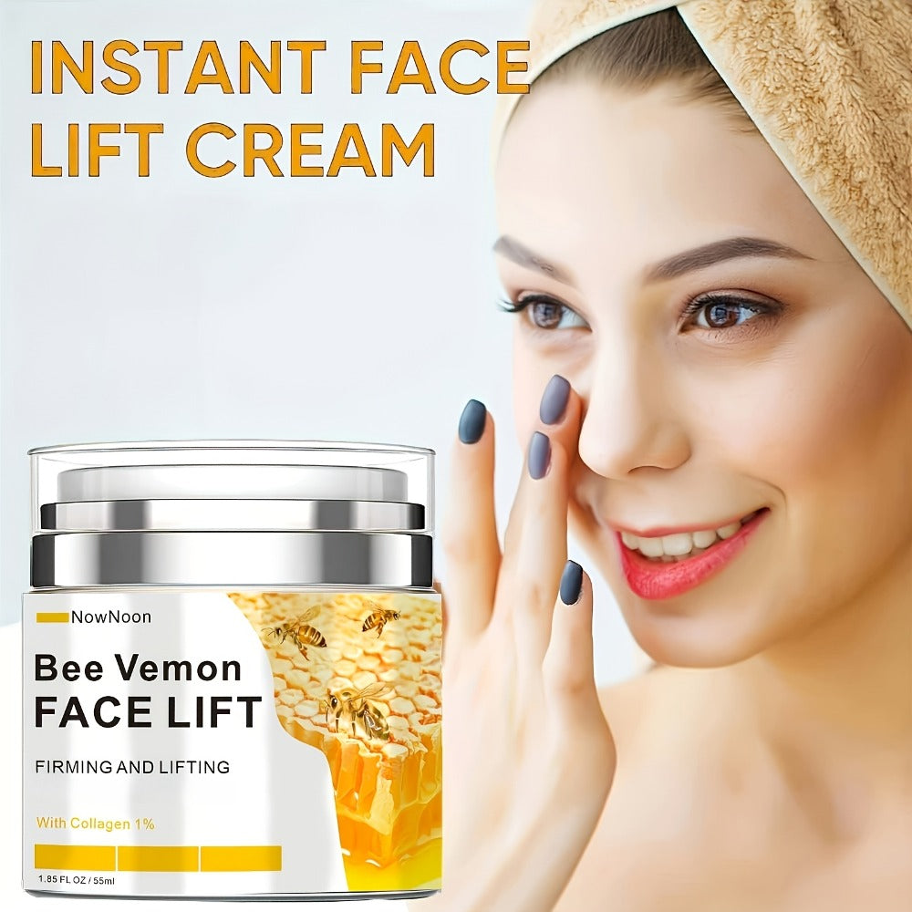Face Cream Bee Venom 50g Formula with Hyaluronic Acid, Vitamin E and Lightweight Face and Neck Texture