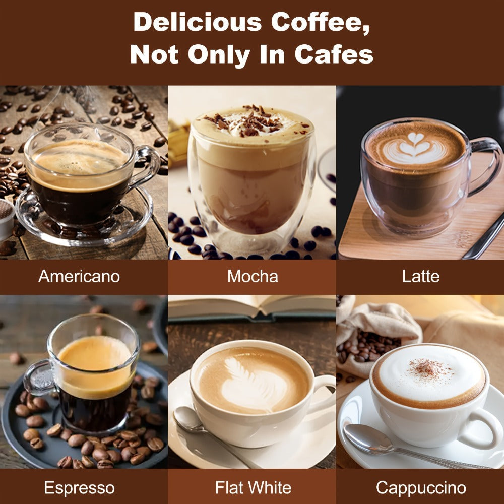 20 Bar Espresso Machine 950W, Stainless Steel Espresso & Cappuccino Latte Maker with Steam Wand Milk Frother