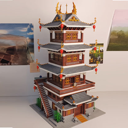 Ancient Chinese Palace Building Blocks Set 6134 Pcs – Heavenly Fairy Mirror Architecture Mini Brick Expert Level Display Model Adults Home