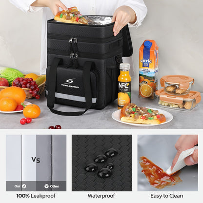 Insulated Lunch Bag | Leakproof Cooler Tote Work School Meal Prep