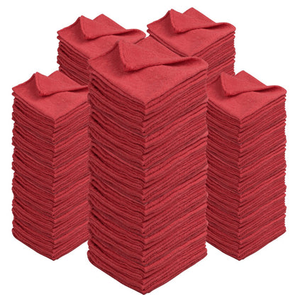 Cotton Shop Rags 12x14 Inch Absorbent Lint-Free Cleaning Towels Multipurpose Shop Towels for Automobile Garage Industry Home Red White Navy