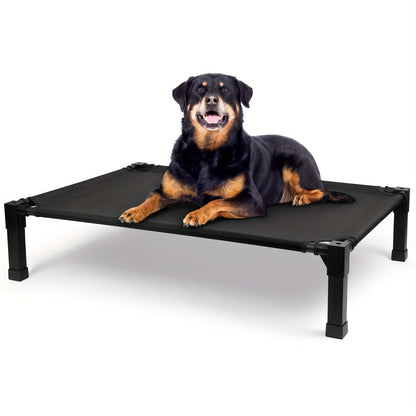 Elevated Pet Cot with Metal Frame, Textilene-Labeled Mesh Deck, Four Sizes and Seven Colors