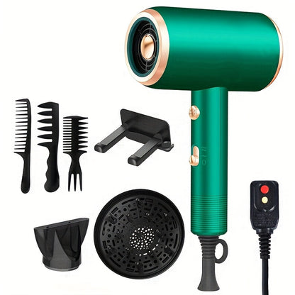 Ionic Hair Dryer 1600W with Diffuser Concentrator Nozzle 2 Speed 3 Heat Settings Cool Shot, for Home, Travel and Salon Hair Styling