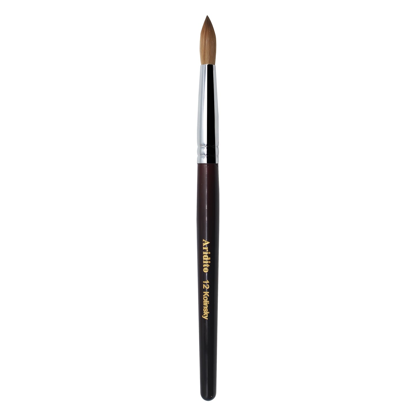 Kolinsky Acrylic Nail Brush Round Head Red Wine Wooden Handle – Professional Brush for Acrylic Extension Nail Art Sculpting & Manicure