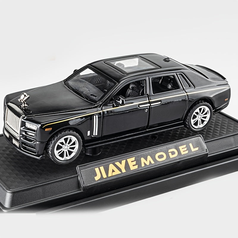 1:36 Scale Phantom Alloy Die-Cast Car Model with Openable Doors, Collectible Display Static Car Desktop Decoration