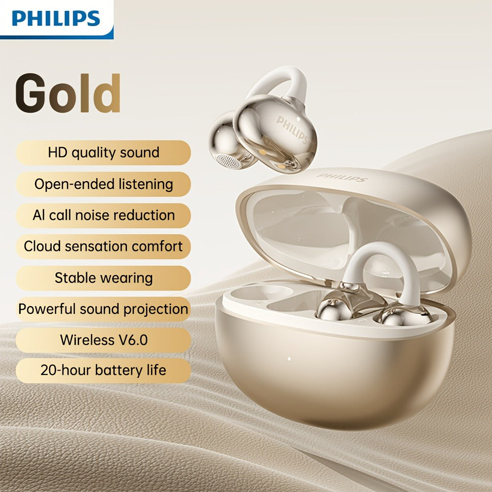 Philips TWS Ear Clip Sport Headset Hi-Fi Bass Stereo HD Calls Earhook Wireless Bluetooth for an Everyday Personal Care Routine