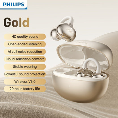 Philips TWS Ear Clip Sport Headset Hi-Fi Bass Stereo HD Calls Earhook Wireless Bluetooth for an Everyday Personal Care Routine