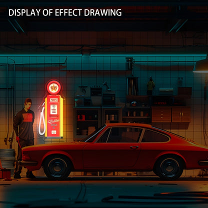 Retro Gas Pump or Fire Extinguisher LED Neon Sign with USB Power, Switch Control and Two Designs
