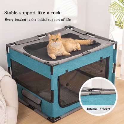 Plastic Pet Whelping Box & Indoor Playpen for Cats, Dogs, Kittens & Puppies, Assembleable, Ventilated