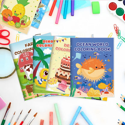 Bulk Coloring Books for Kids 26 Pack – Dinosaur Mermaid Animal Themes Party Favors Goodie Bag Stuffers for Birthday Classroom Halloween