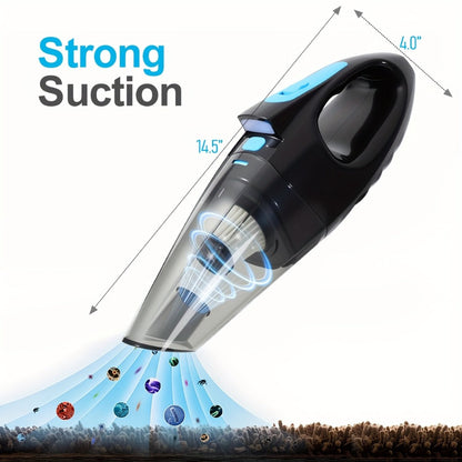Handheld Vacuum Cleaner with 9000Pa Suction, 4000mAh Battery, Five Attachments and Two Color Options