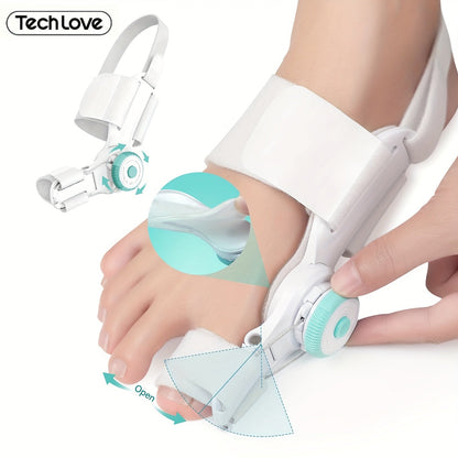 Adjustable Knob Big Toe Alignment Brace with Heel Strap for Left or Right Foot, One-Piece Option