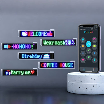 LED Matrix Panel Flexible Programmable Display – Bluetooth APP Control, USB Powered DIY LED Sign Board