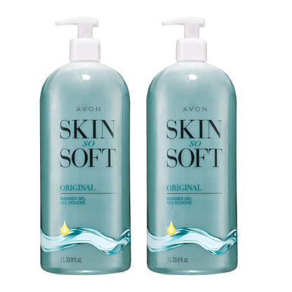 Jojoba Oil Shower Gel 33.8oz 2-Pack - Gentle Cleansing, Softening & Conditioning, Fresh Herbal Scent