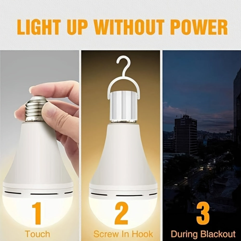 Emergency Light Bulb for Power Outages, Self-Charging Battery Backup LED Bulb 1200mAh 60 Watt Equivalent
