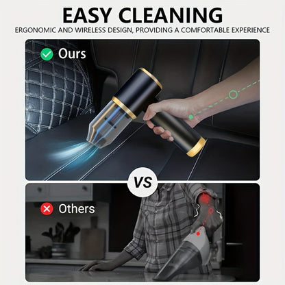 2-in-1 Handheld Vacuum Blower USB Rechargeable Cordless Mini Vacuum Cleaner Blow Suction Mode for Entryways, Bedrooms and Living Spaces