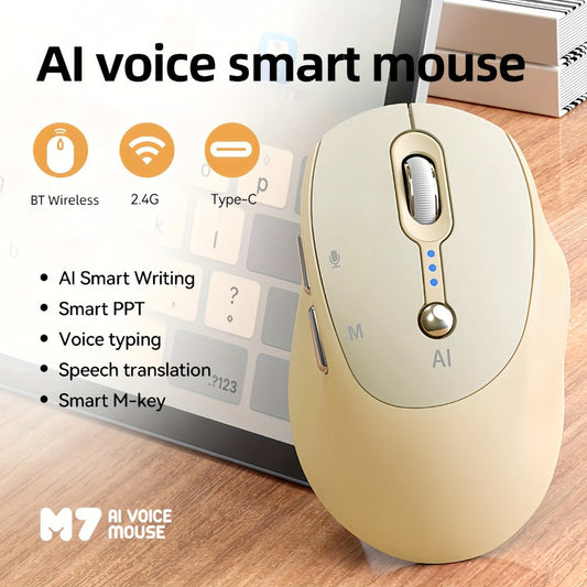 AI Voice Input Wireless Mouse with Real-Time Translation & Auto Writing, PPT Assistant for an Everyday Personal Care Routine