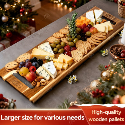 Charcuterie Board Extra Large 36x12 Inch Acacia Wood Cutting Board with Handles 3FT Rectangular Cheese Serving Platter Oversized Grazing