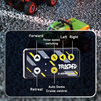 Mini RC Truck Toy 1:64 Scale 2.4GHz Off-Road Alloy Crawler with Detachable Trailer Body Lights & LED Headlights