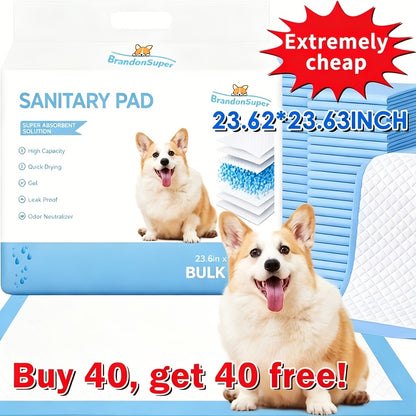 Super Absorbent Dog Pee Pads Buy More Save More – Thickened Leak-Proof Training Pads for Medium & Large Dogs | 80-Count 23x23" or 100-Count