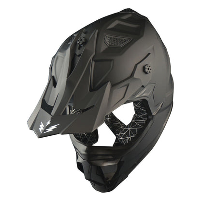 Motorcycle Helmet 1STORM Dirt-Bike Full-Face Shell with Peak Visor, XS-XXL Sizes, Padded Liner and Graphic Styles