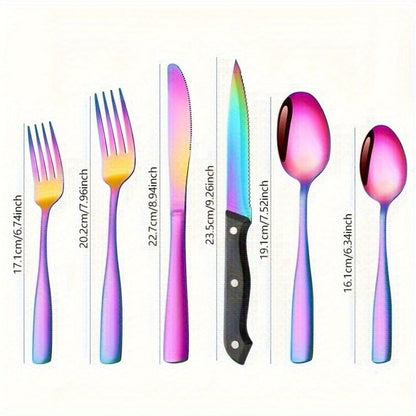 Stainless Steel Flatware Set, Mirror-Polished Cutlery Set for Home & Hotel, Gift Box Included, Silverware for Parties