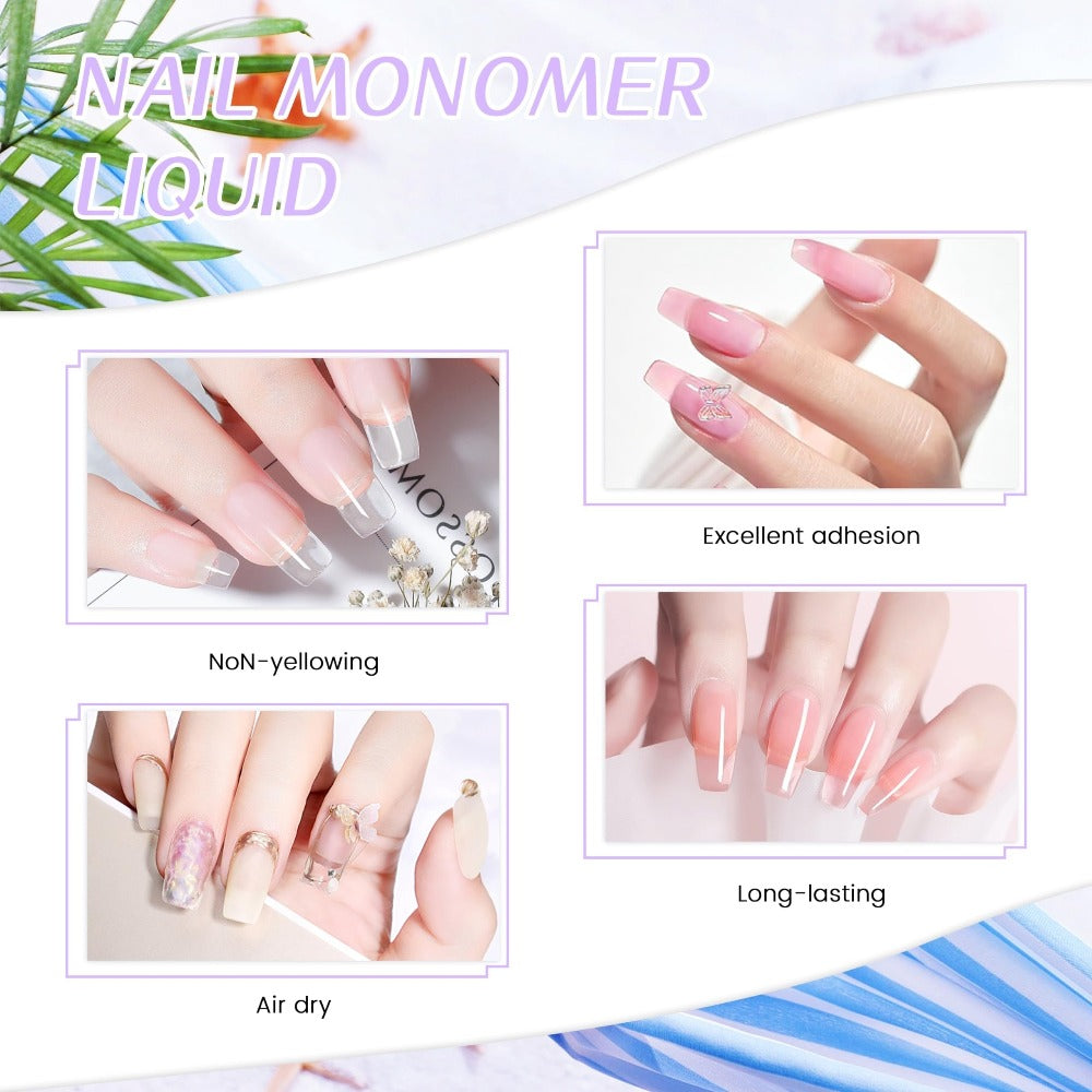 Unscented Acrylic Liquid Monomer 120ml Portable Bottle for Home and Salon Manicures, with the Listed Configuration