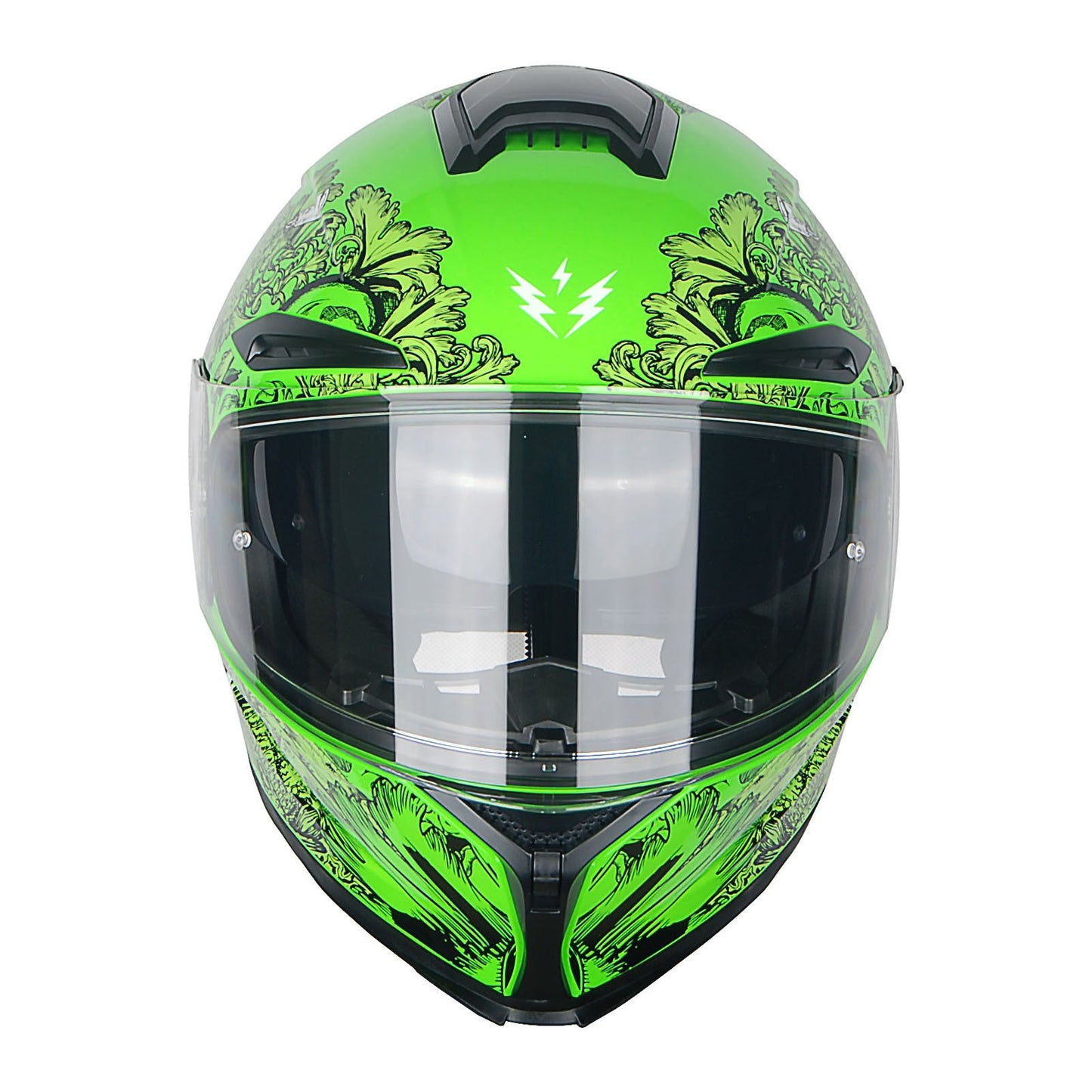 Motorcycle Helmet Full-Face Dual-Visor Shell with Clear Outer Shield, Smoked Inner Visor, Nine Colors and S-XL Sizes