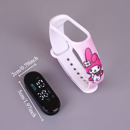 Sanrio Kuromi My Melody Kids Electronic Sports Watch Set 10 Pack, Kawaii Anime 4-Color Mix