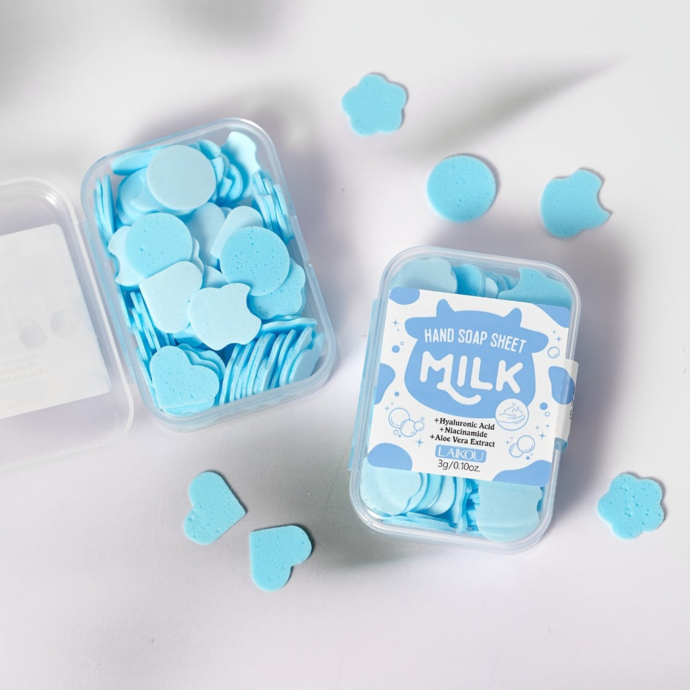 Travel Soap Paper Sheets 15 Boxes – Disposable Foaming Hand Wash with Milk, Vitamin C & Sakura Scents, TSA-Safe Portable Soap Sheets