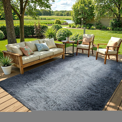 Non-Slip Area Rug Fluffy Soft Carpet – Modern Home Decor Floor Mat for Living Room, Bedroom, Kitchen & Bathroom | Easy Clean Cute Plush Rug